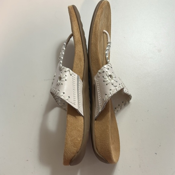 MINNETONKA WOMENS MYA LEATHER SANDALS IN WHITE SIZE 7 - Picture 4 of 12